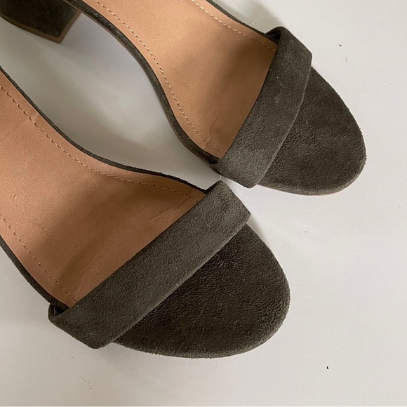 Olive Green Suede Sandals - Picture 4 of 5
